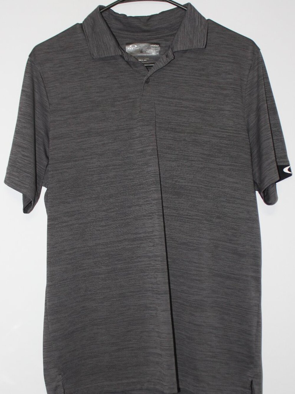 Oakley Hydrolix Polo Shirt Men’s Medium Gray Performance Golf Short Sleeve